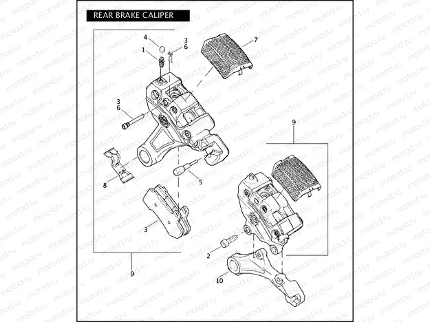 REAR BRAKE CALIPER