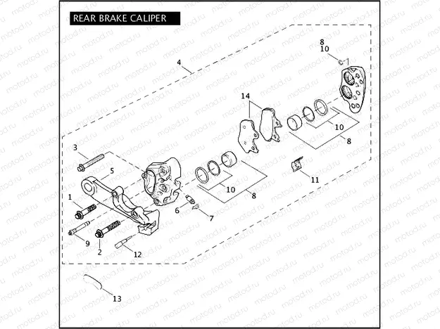 REAR BRAKE CALIPER