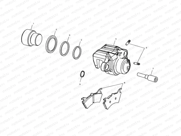 REAR BRAKE CALIPER - A01CL50AA (4964586458B010) | REAR BRAKE CALIPER - A01CL50AA (4964586458B010)