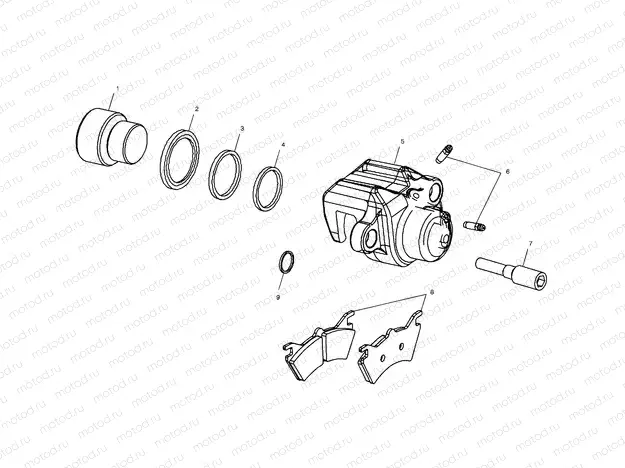 REAR BRAKE CALIPER - C10CL50AA (4978707870B11) | REAR BRAKE CALIPER - C10CL50AA (4978707870B11)