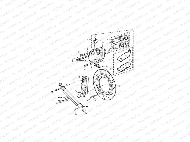 Rear Brake Caliper & Disc