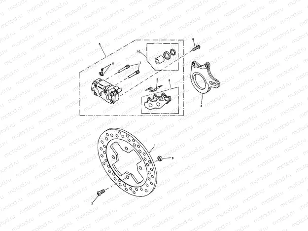 Rear Brake Caliper & Disc