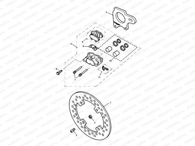 Rear Brake Caliper & Disc