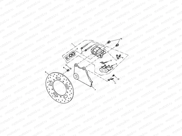 Rear Brake Caliper & Disc
