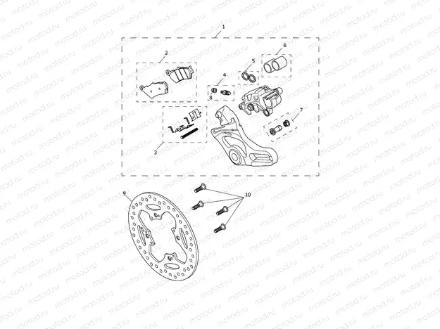Rear Brake Caliper & Disc
