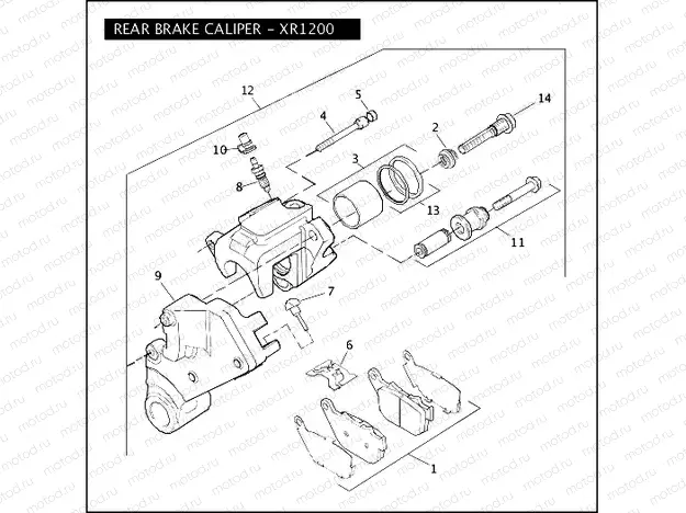 REAR BRAKE CALIPER - XR1200