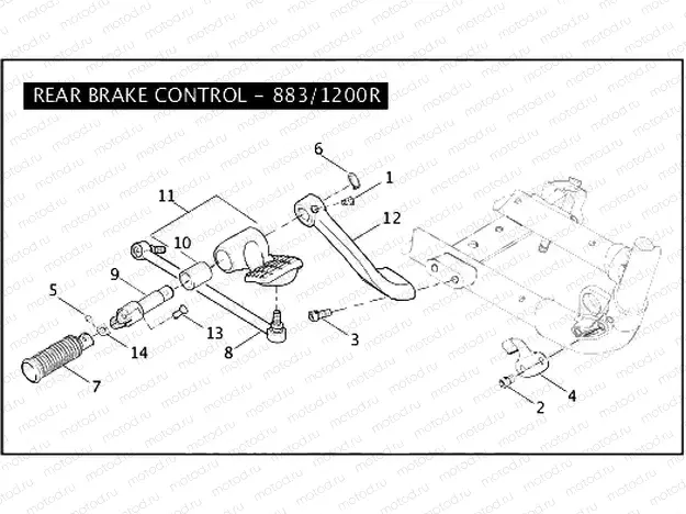 REAR BRAKE CONTROL - 883/1200R