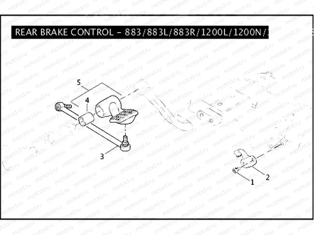 REAR BRAKE CONTROL - 883/883L/883R/1200L/1200N/1200R/XL50