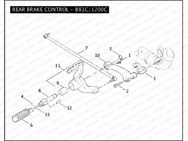 REAR BRAKE CONTROL - 883C/1200C