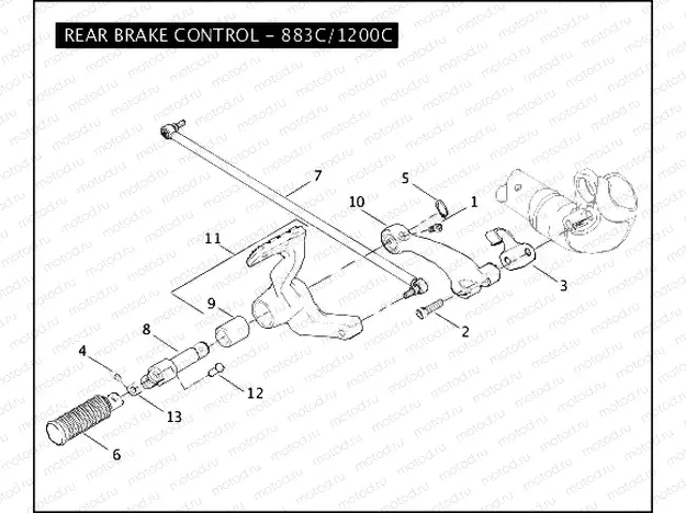 REAR BRAKE CONTROL - 883C/1200C