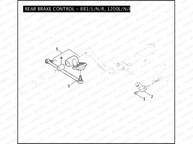 REAR BRAKE CONTROL - 883/L/N/R, 1200L/N/R