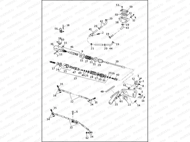 REAR BRAKE CONTROL - FLHTP (2 OF 2)