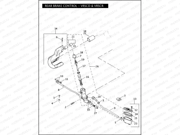 REAR BRAKE CONTROL - VRSCD, VRSCR