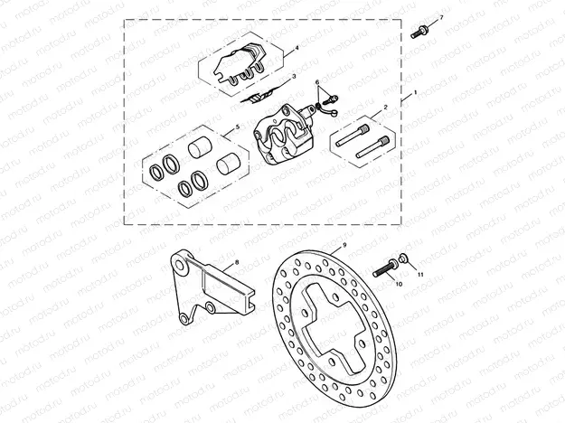 Rear Brake Disc & Caliper