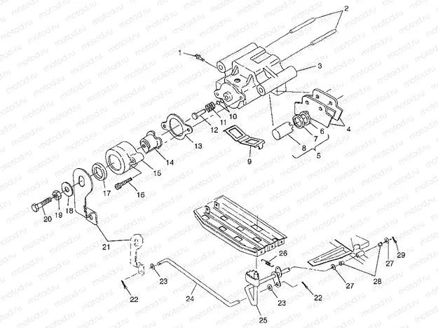REAR BRAKE Magnum 4X4 W97AC42A | REAR BRAKE Magnum 4X4 W97AC42A, Swedish Magnum 4X4 S97AC42E and Norwegian M (4940834083C005)