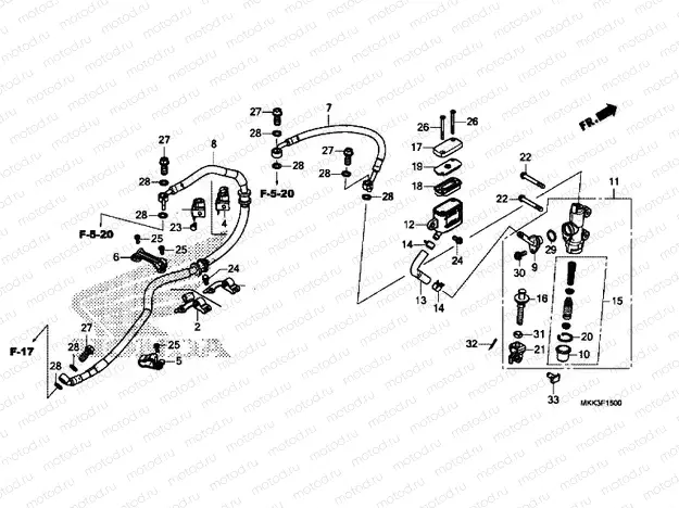 REAR BRAKE MASTER CYLINDER