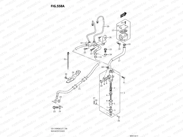 REAR BRAKE MASTER CYLINDER