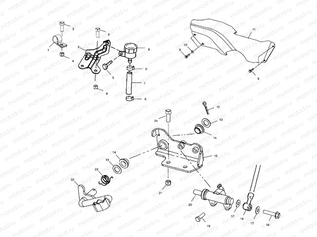 REAR BRAKE MASTER CYLINDER - A00AA32AB (4960076007B013) | REAR BRAKE MASTER CYLINDER - A00AA32AB (4960076007B013)