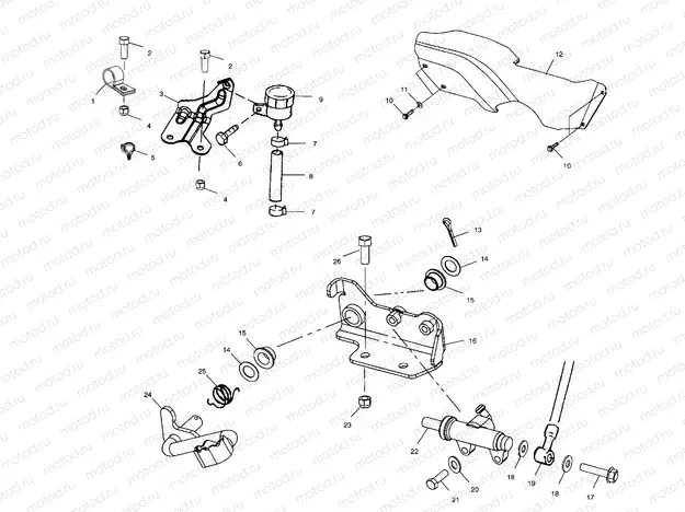 REAR BRAKE MASTER CYLINDER - A01BA50AA (4963716371C001) | REAR BRAKE MASTER CYLINDER - A01BA50AA (4963716371C001)