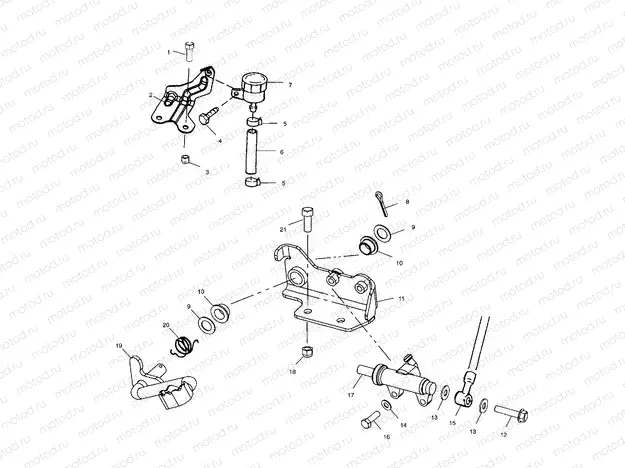 REAR BRAKE MASTER CYLINDER - A02BG38CA (4974677467C04) | REAR BRAKE MASTER CYLINDER - A02BG38CA (4974677467C04)