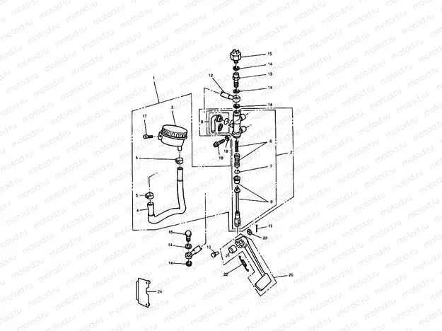 Rear Brake Master Cylinder, Rese