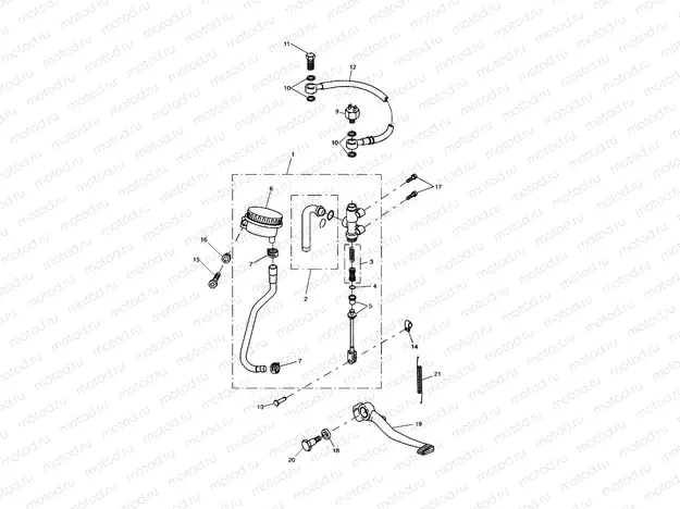 Rear Brake Master Cylinder, Rese