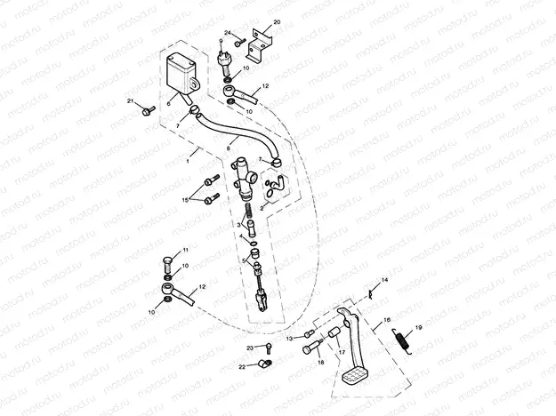 Rear Brake Master Cylinder, Rese