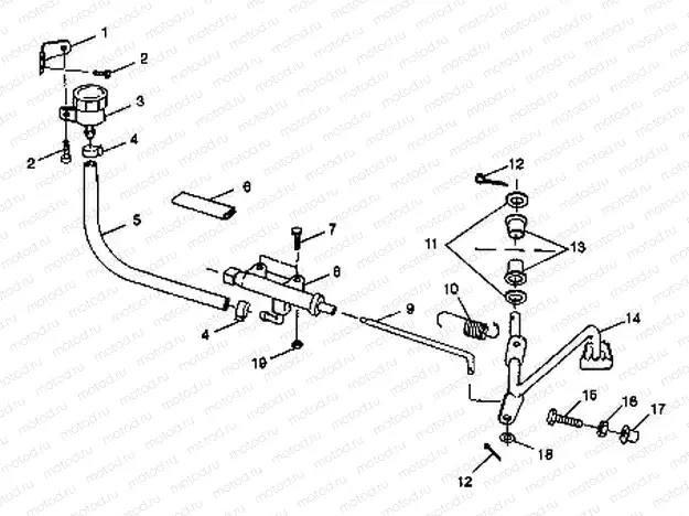 REAR BRAKE MASTER CYLINDER - W98BC50A (4944994499c003) | REAR BRAKE MASTER CYLINDER - W98BC50A (4944994499c003)