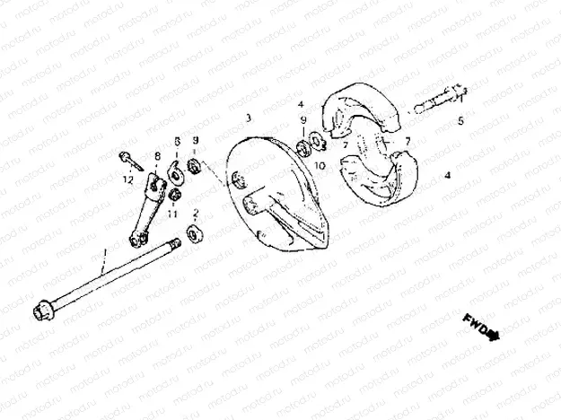 Rear brake panel