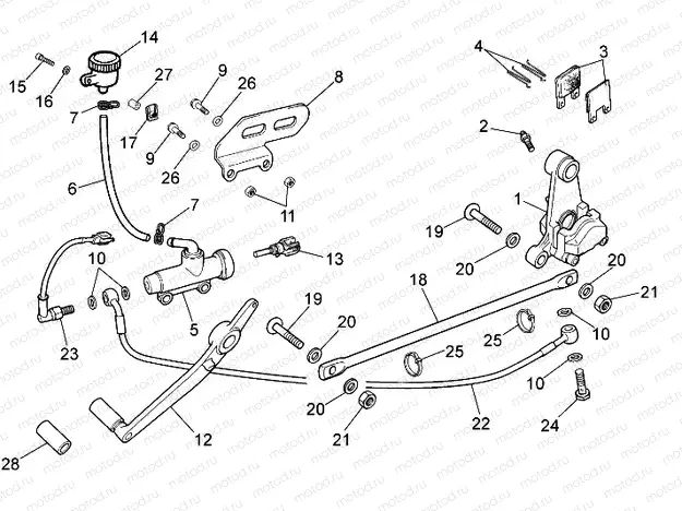 Rear brake system