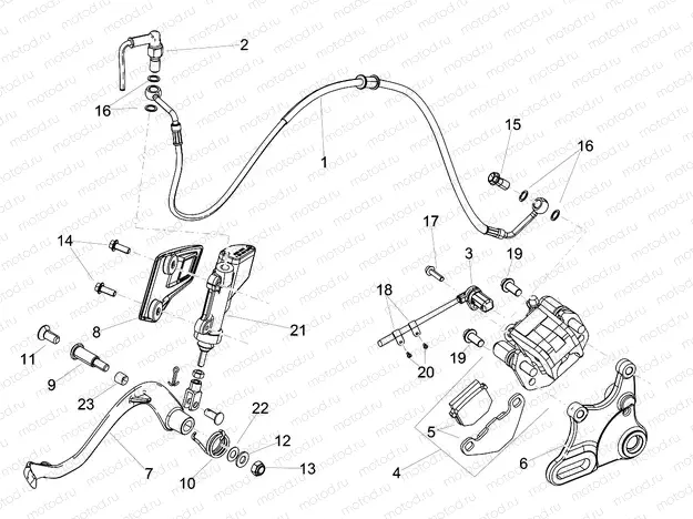 Rear brake system