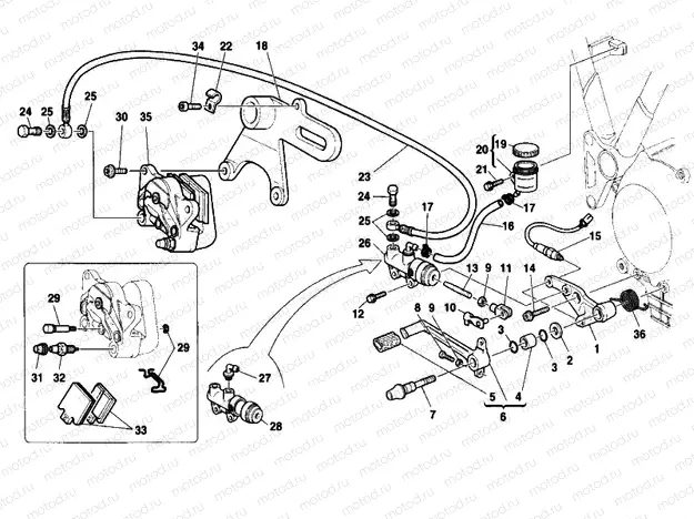 REAR BRAKE SYSTEM » BRAKING SYSTEM