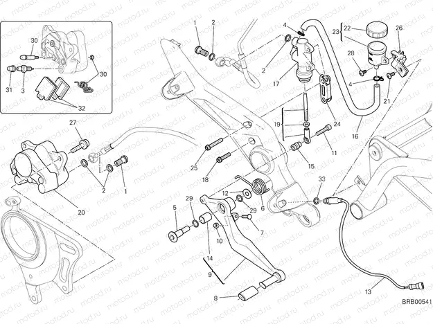 REAR BRAKE SYSTEM [MOD:HYM 939]