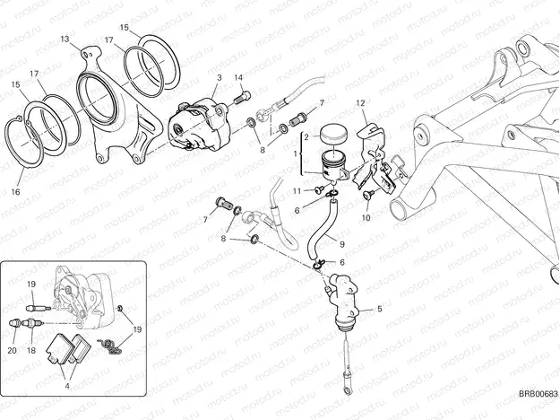 REAR BRAKE SYSTEM [MOD:HYM 950]