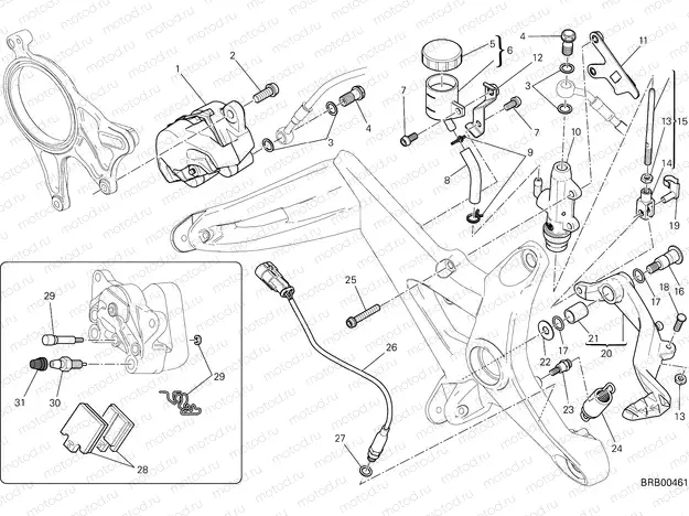 REAR BRAKE SYSTEM [MOD:M 1200S]