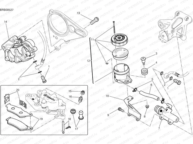 REAR BRAKE SYSTEM [MOD:XDIAVELS]