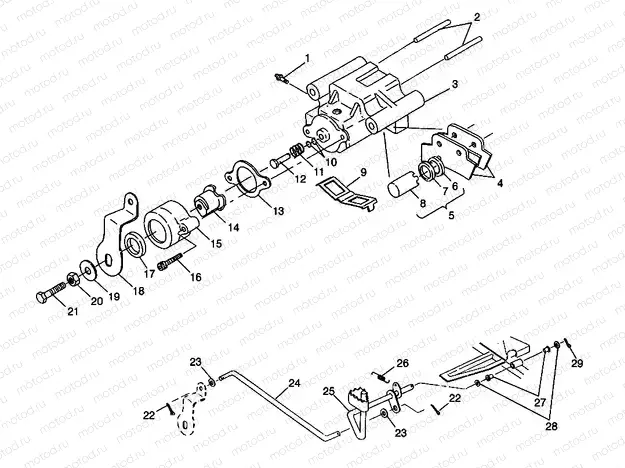 REAR BRAKE XPLORER 300 W98CC28C (4945264526C007) | REAR BRAKE XPLORER 300 W98CC28C (4945264526C007)