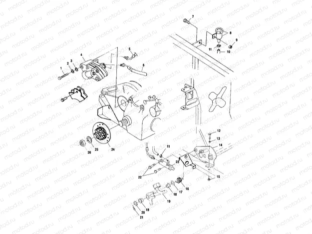 REAR BRAKE/FOOT PEDAL - A10CH46CA (4964376437C007) | REAR BRAKE/FOOT PEDAL - A10CH46CA (4964376437C007)