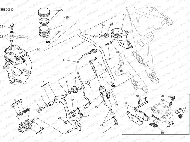 REAR BRAKING SYSTEM [MOD:MS1200E]