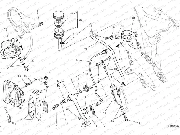 REAR BRAKING SYSTEM [MOD:MS1200PP]
