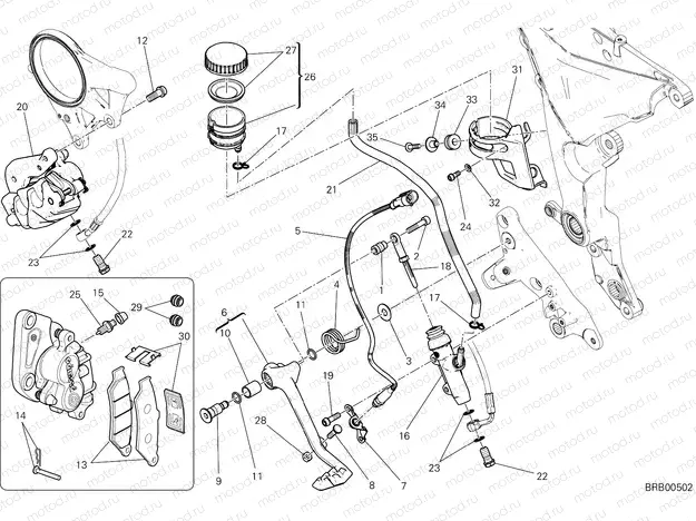 REAR BRAKING SYSTEM [MOD:MS1200;XST:AUS,EUR,FRA,JAP]
