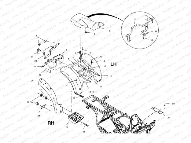 REAR CAB - A00AG25CA (4954865486A006) | REAR CAB - A00AG25CA (4954865486A006)