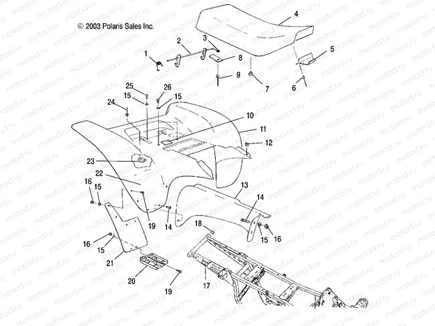 REAR CAB - A04BA25CA/CB (4986208620A04) | REAR CAB - A04BA25CA/CB (4986208620A04)