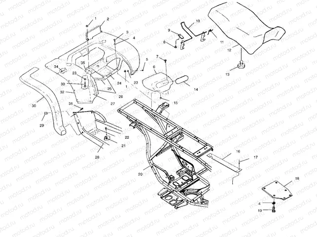 REAR CAB and SEAT - A01CG38CA (4963916391A004) | REAR CAB and SEAT - A01CG38CA (4963916391A004)
