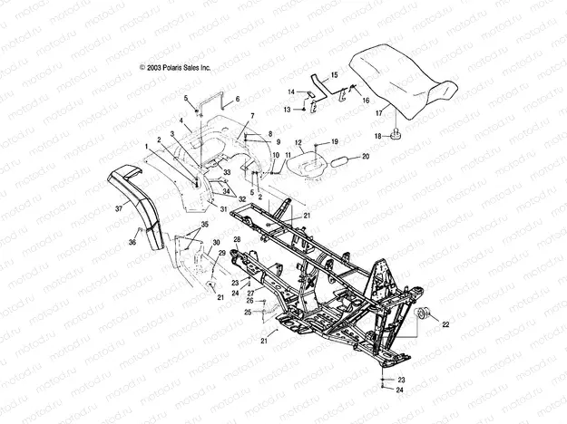 REAR CAB AND SEAT - A04CH50AO/AQ/AR/AS/AT/AV/AW/AX (4987288728A03) | REAR CAB AND SEAT - A04CH50AO/AQ/AR/AS/AT/AV/AW/AX (4987288728A03)