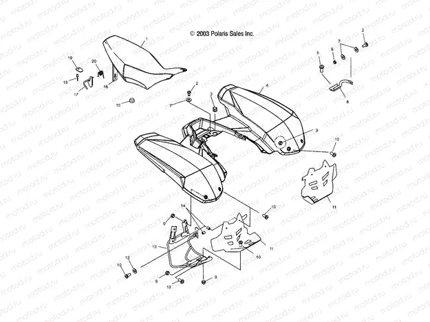 REAR CAB and SEAT - A04GJ50AA/AB/AC/AD (4986168616A04) | REAR CAB and SEAT - A04GJ50AA/AB/AC/AD (4986168616A04)