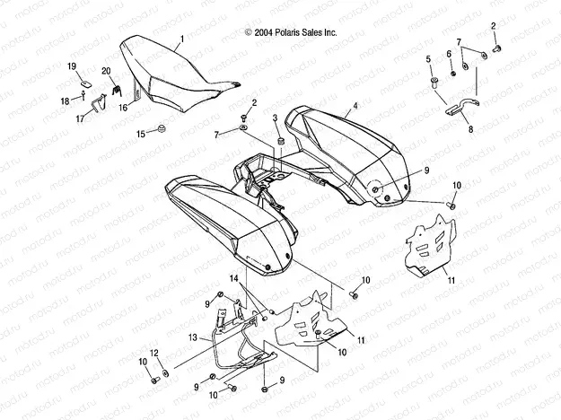 REAR CAB and SEAT - A05GJ50AA/AB/AC (4995119511A04) | REAR CAB and SEAT - A05GJ50AA/AB/AC (4995119511A04)