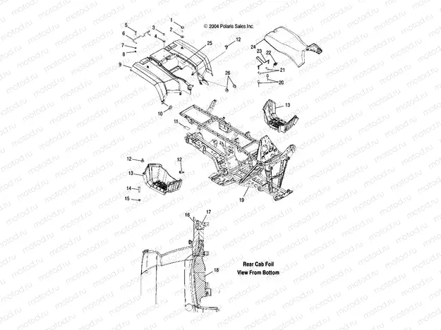 REAR CAB and SEAT - A05MH50AB/AC/AG/AH/AL/AT/FB (4994169416A03) | REAR CAB and SEAT - A05MH50AB/AC/AG/AH/AL/AT/FB (4994169416A03)