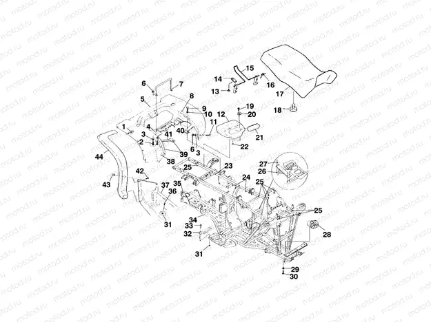 REAR CAB and SEAT - A99CH45IA (4949154915A005) | REAR CAB and SEAT - A99CH45IA (4949154915A005)