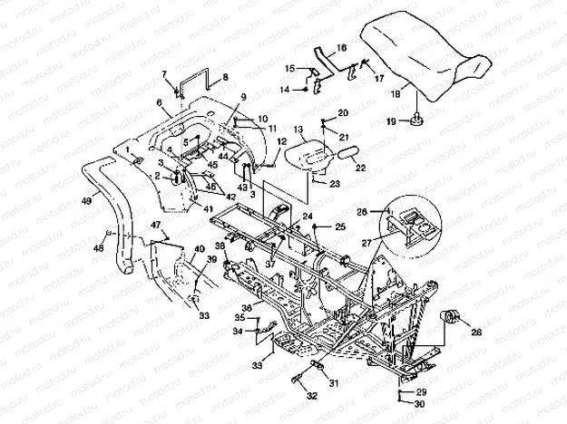REAR CAB and SEAT - W98CH50AB (4945714571a005) | REAR CAB and SEAT - W98CH50AB (4945714571a005)